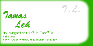 tamas leh business card